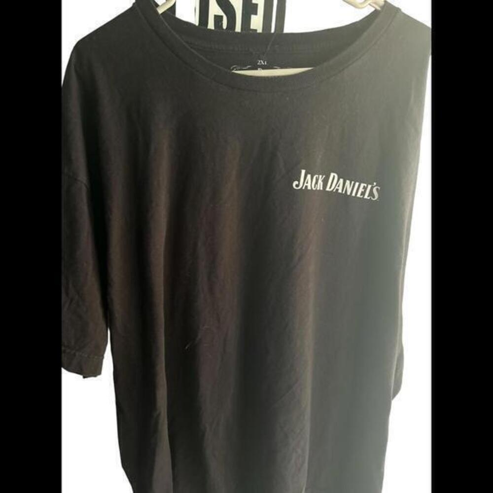 Jack Daniels Black T-shirt size v2XL Made‎ in usa